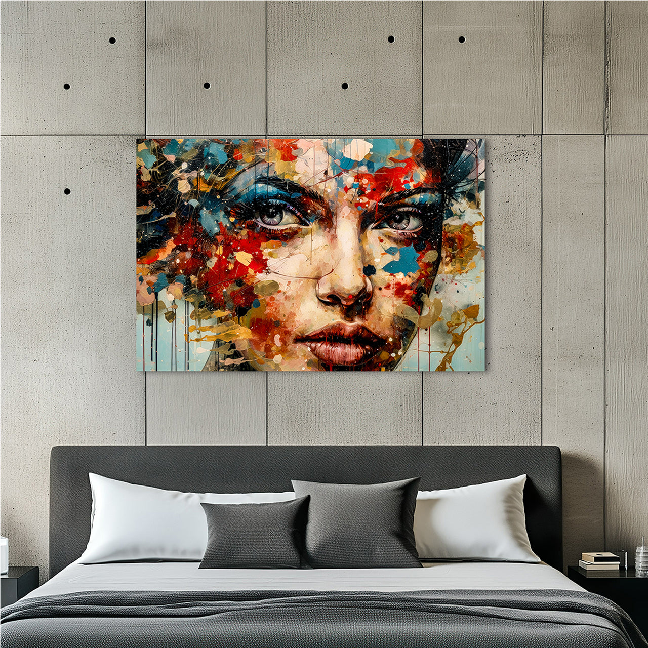 Canvas Print Eyes in Colour