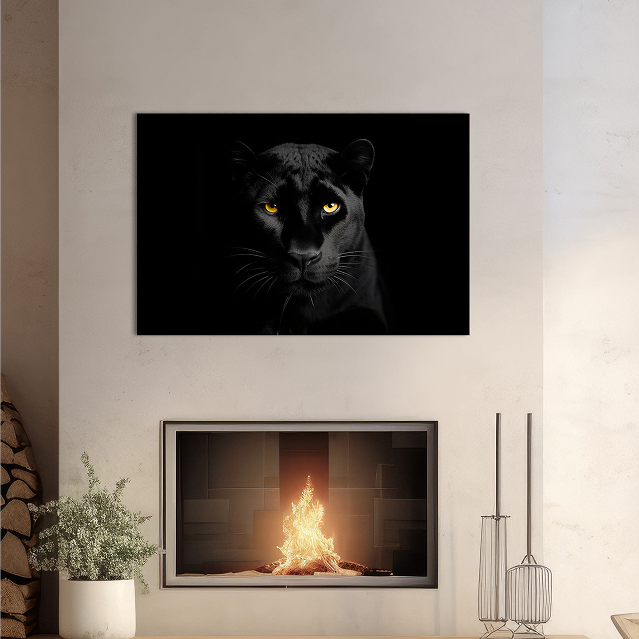 Impression sur toile Panthère noire