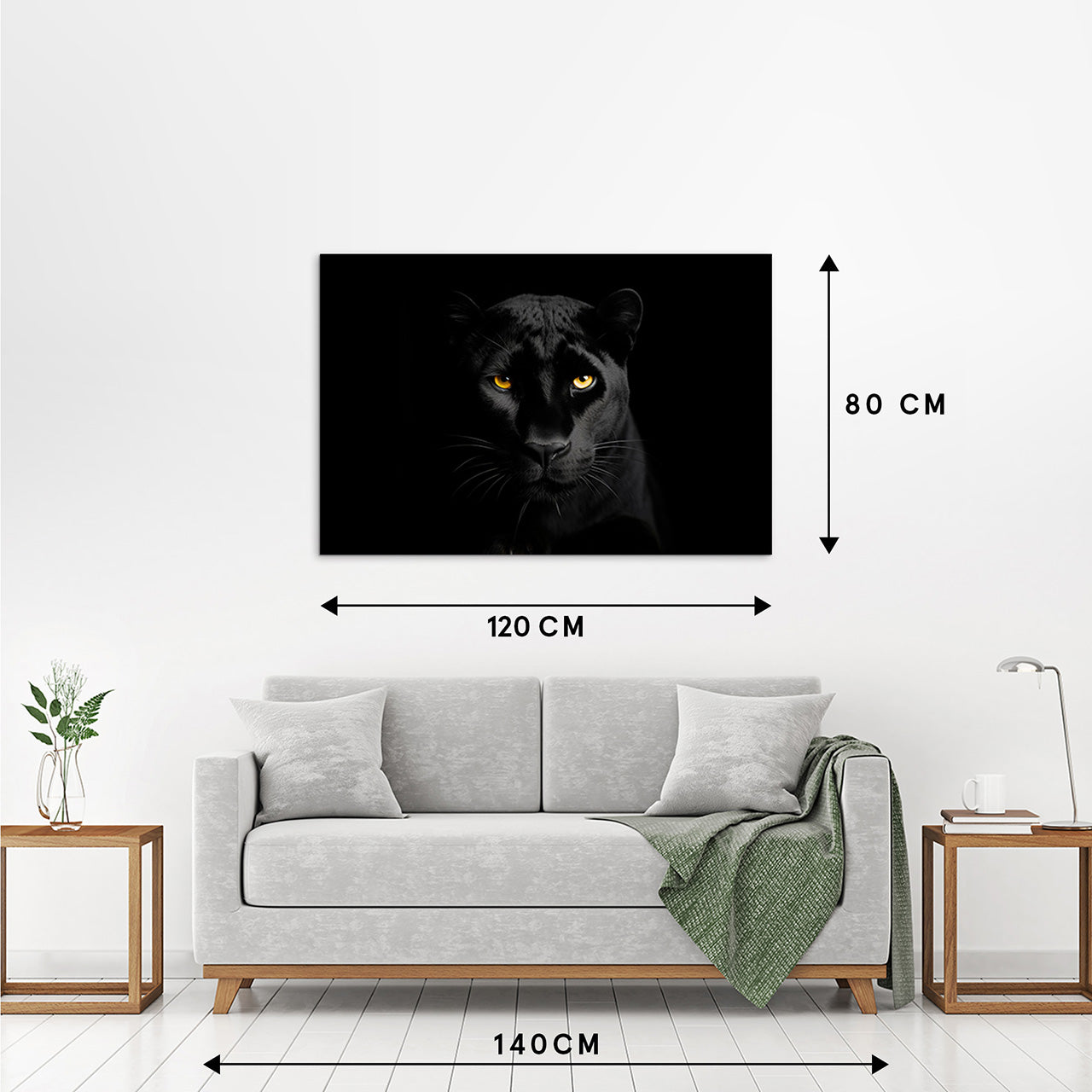 Impression sur toile Panthère noire