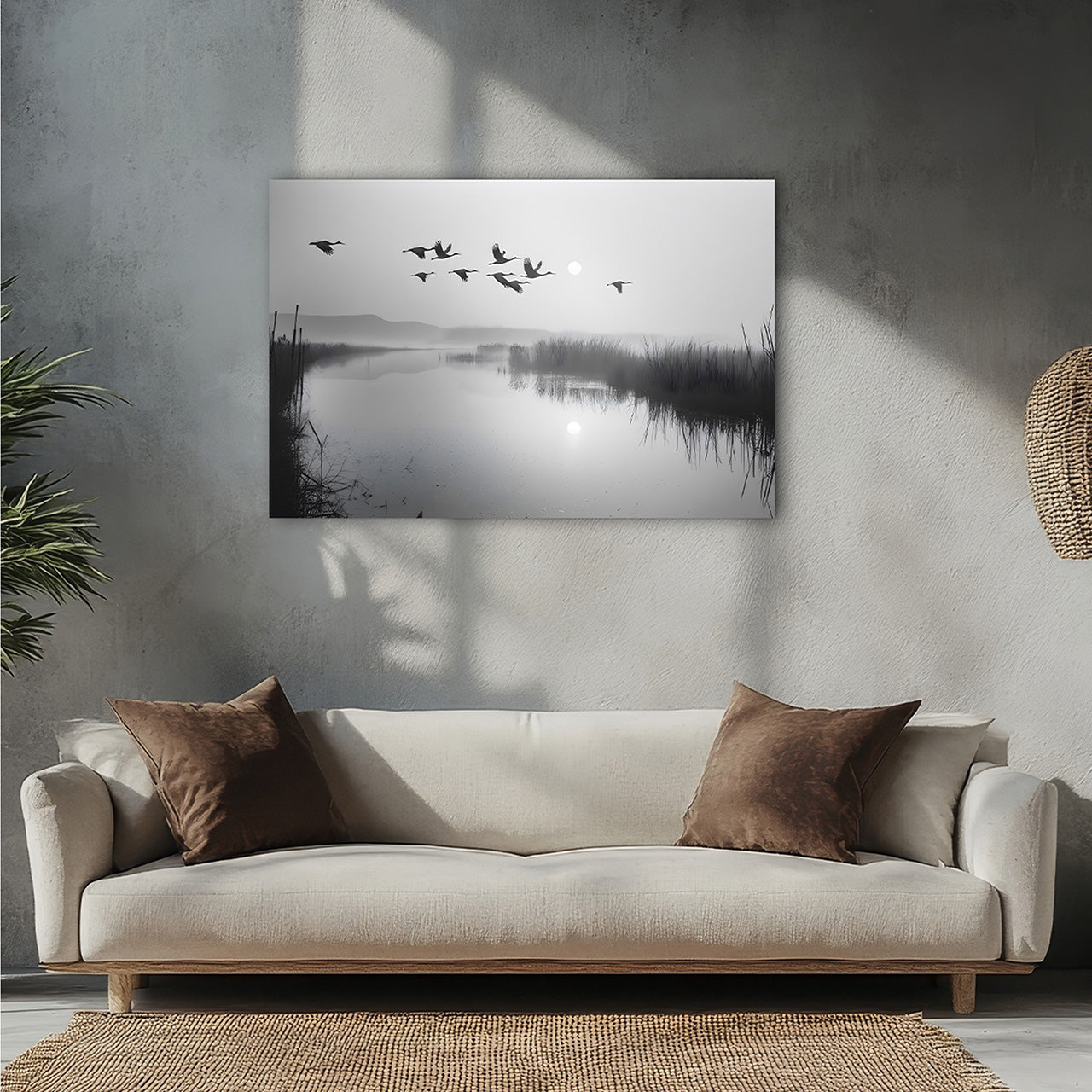 Canvas Print Wildgänse