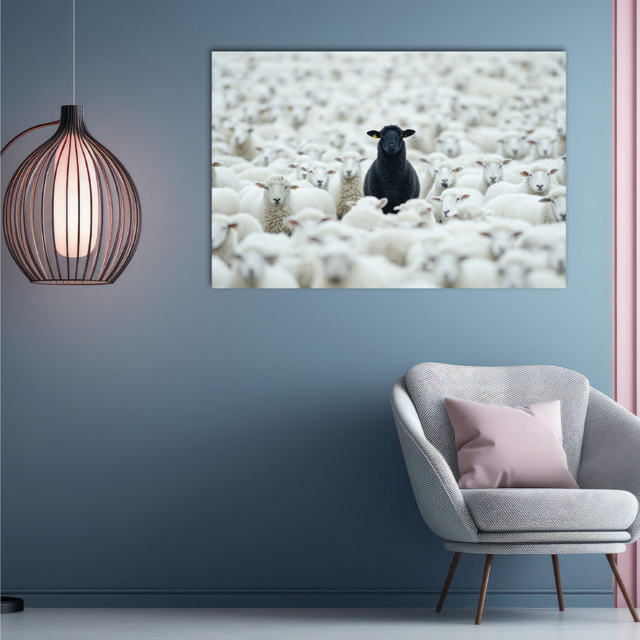Canvas Print Black Sheep