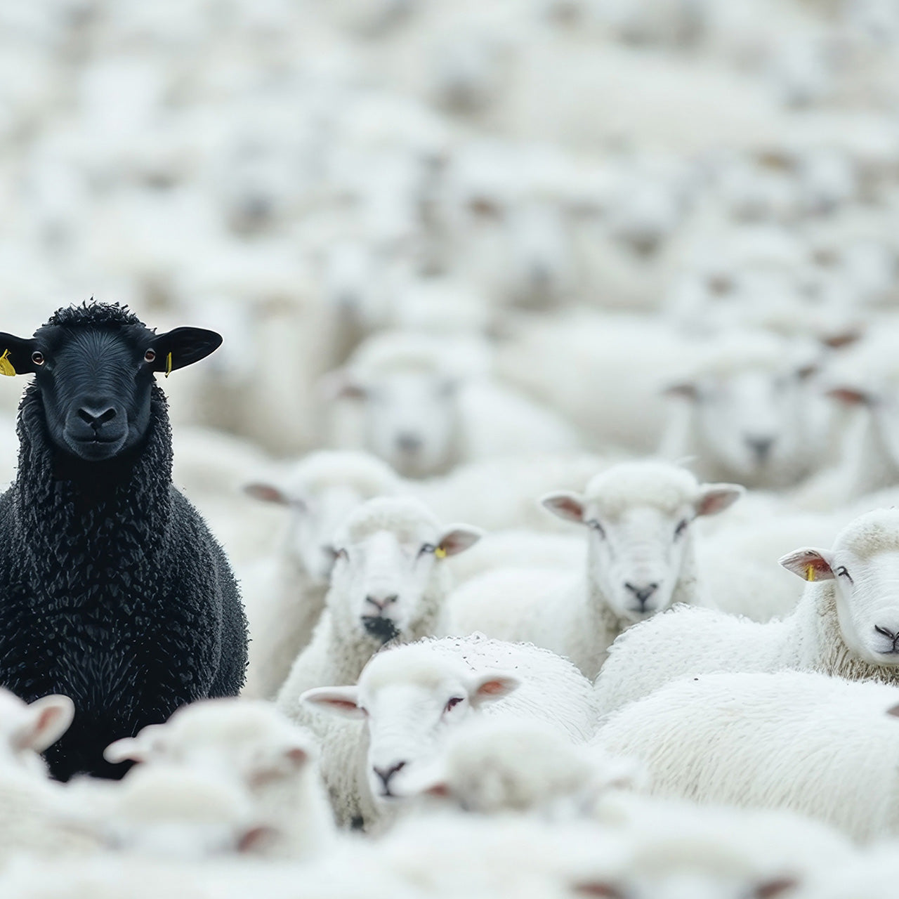 Canvas Print Black Sheep