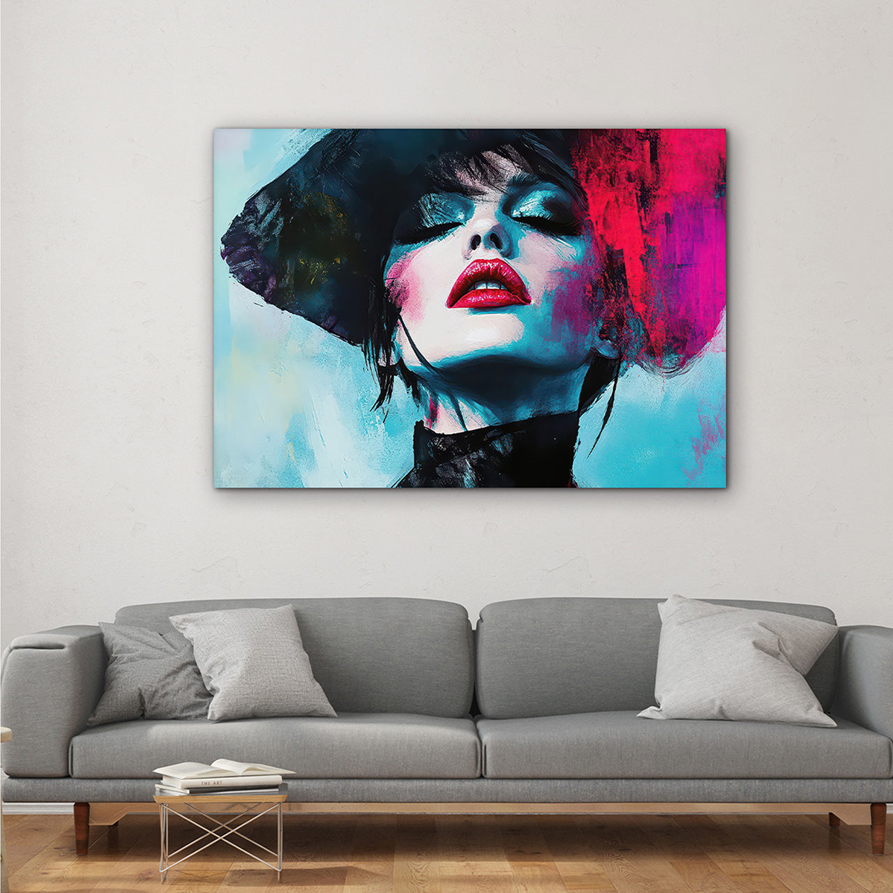 Canvas Print Pink Splashed Diva