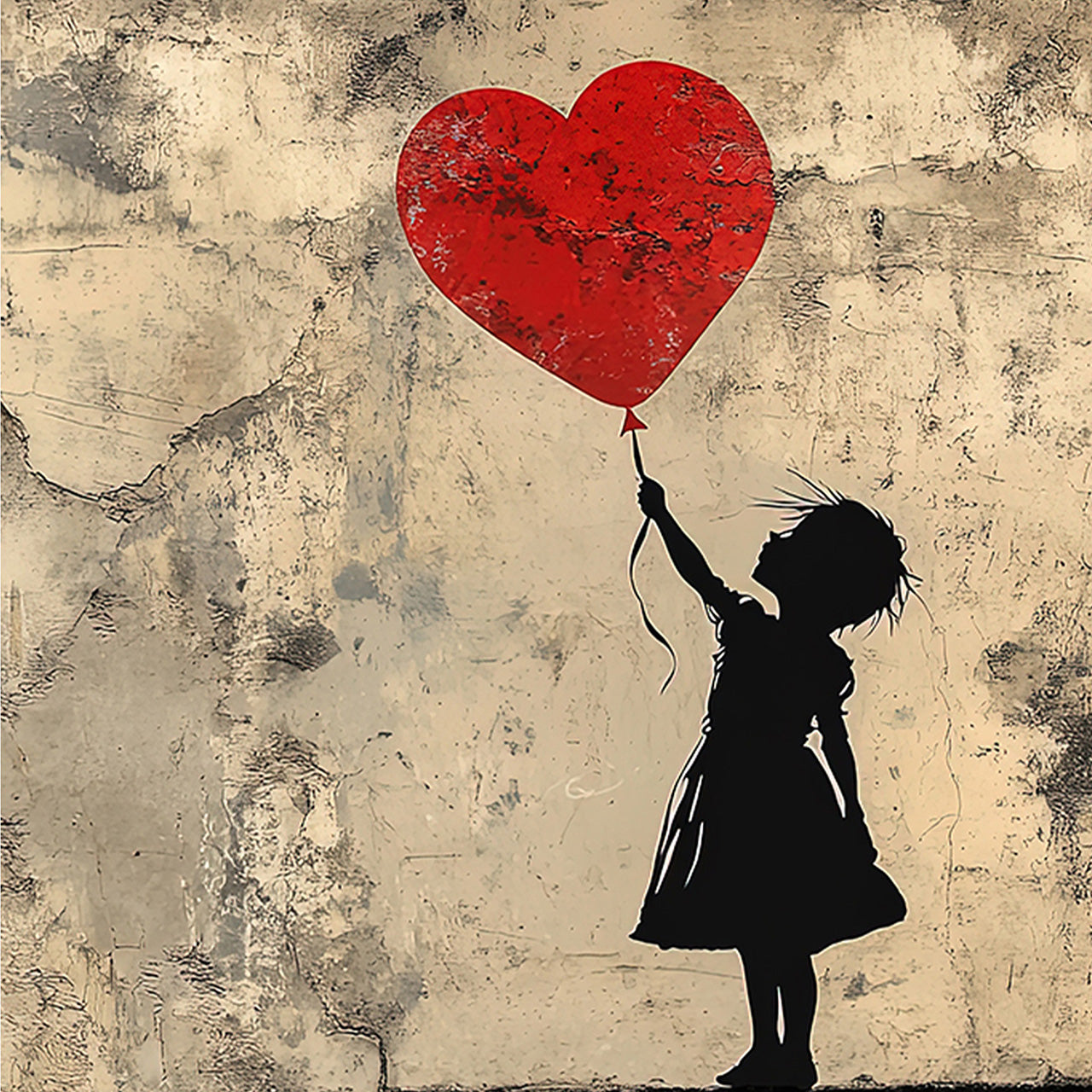 Canvas Print Love Balloon