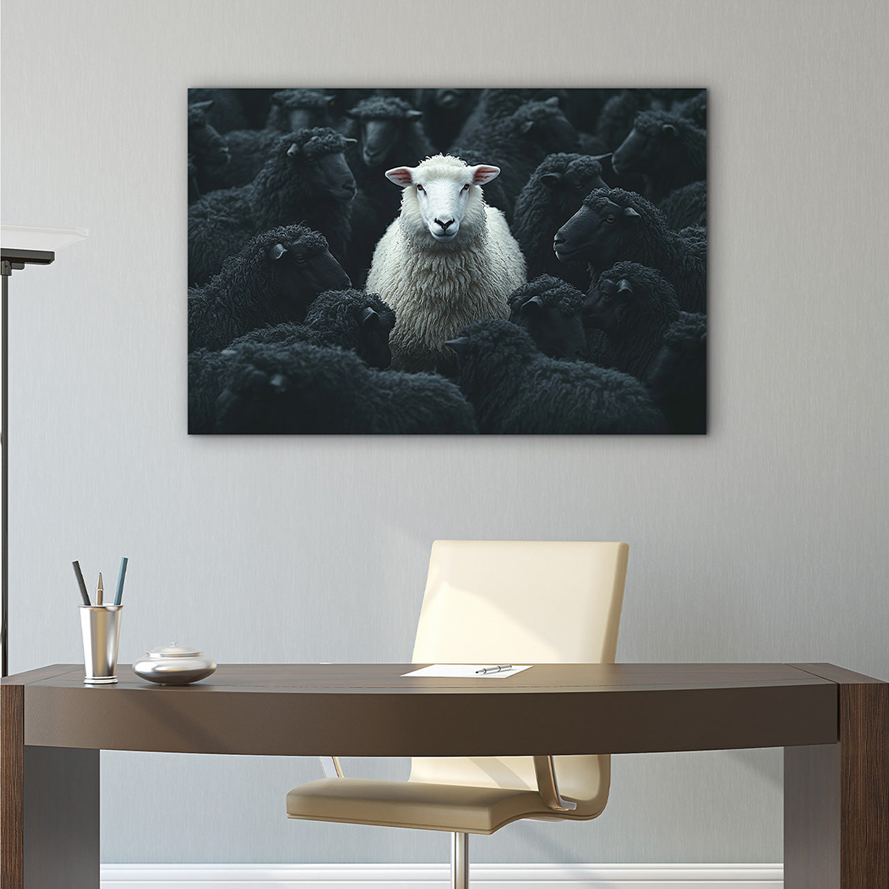 Impression sur toile Mouton blanc