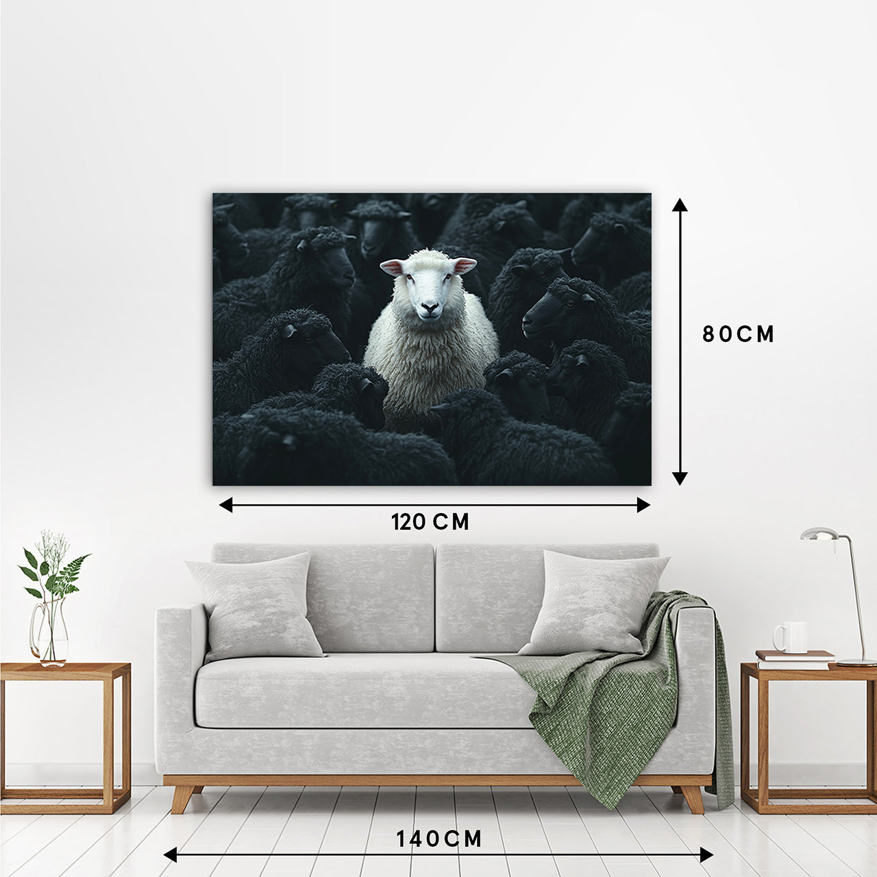 Impression sur toile Mouton blanc