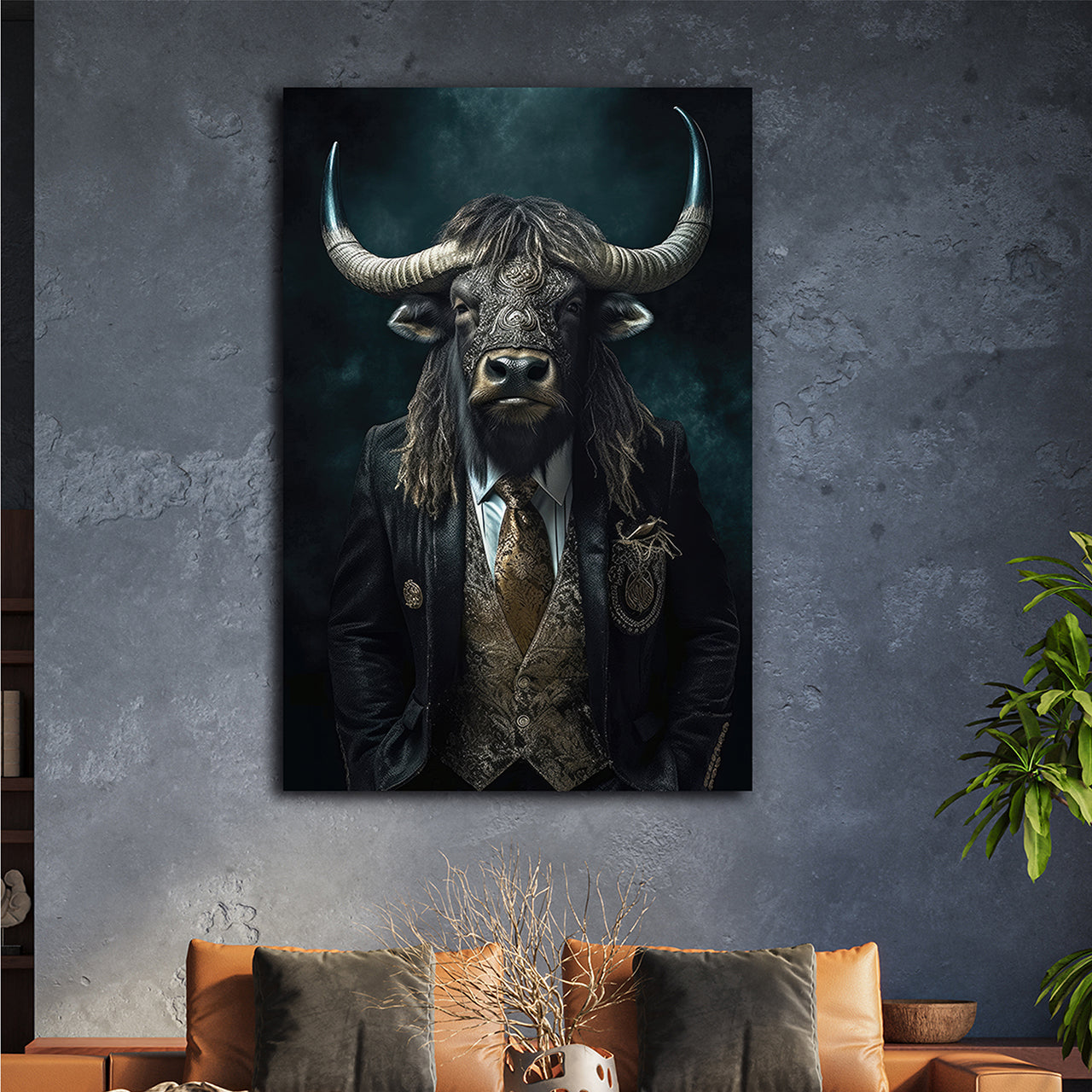 Canvas Print Stylish Mr. Bull