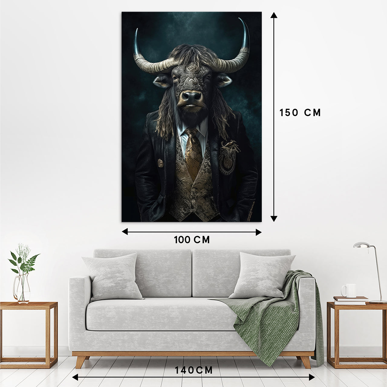 Canvas Print Stylish Mr. Bull