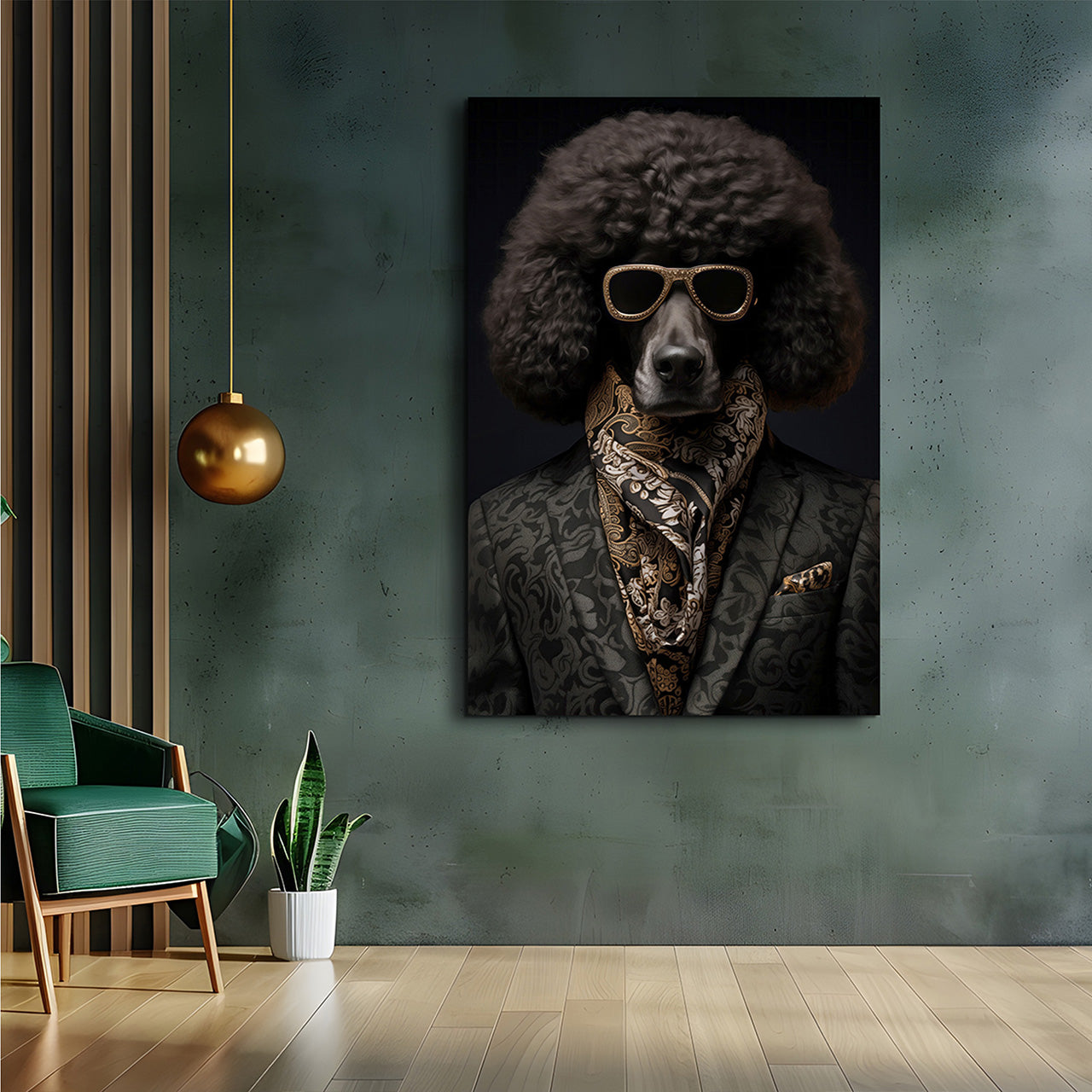 Canvas Print Stylish Pudel