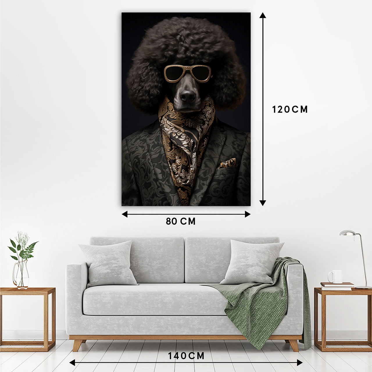 Canvas Print Stylish Pudel