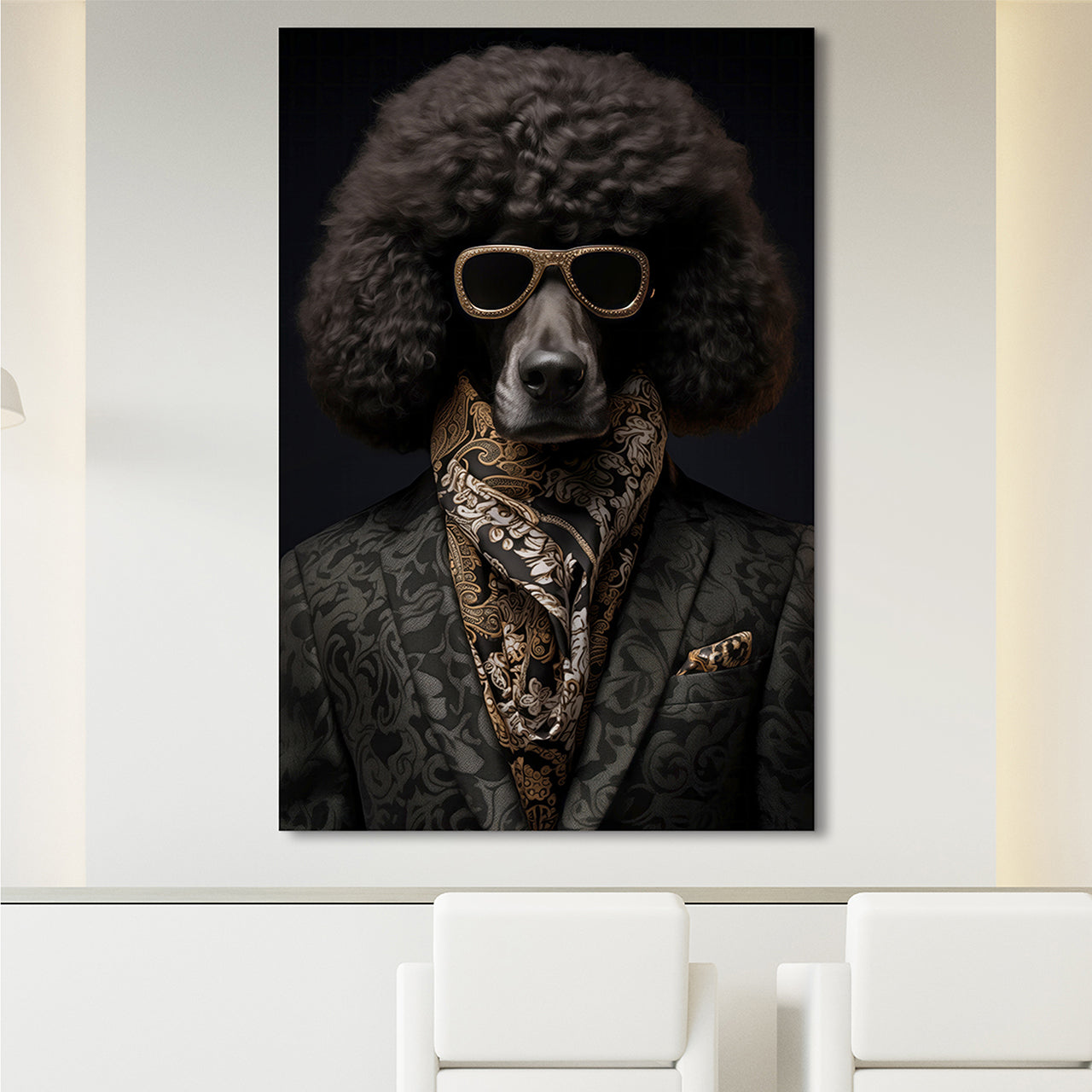 Canvas Print Stylish Pudel