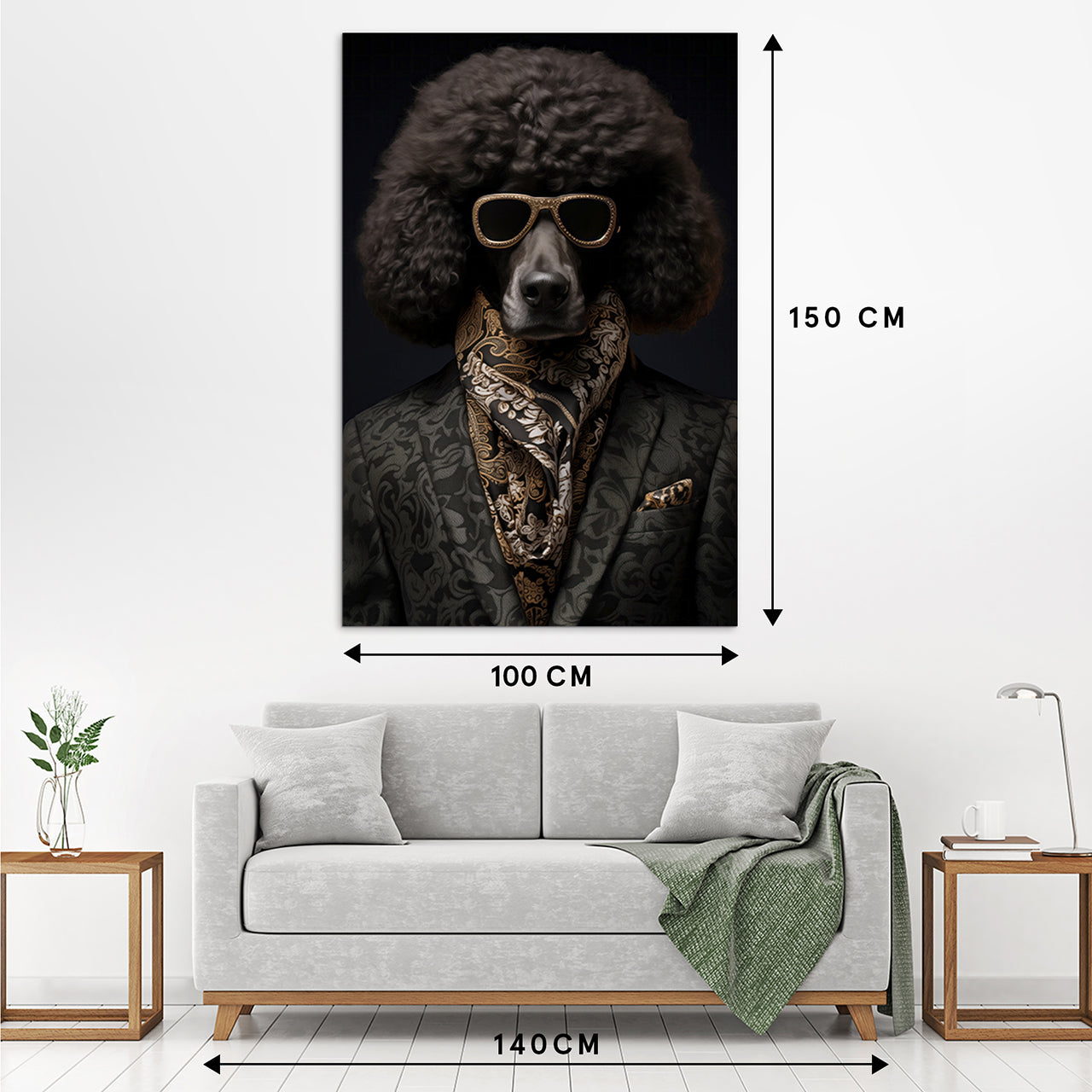 Canvas Print Stylish Pudel