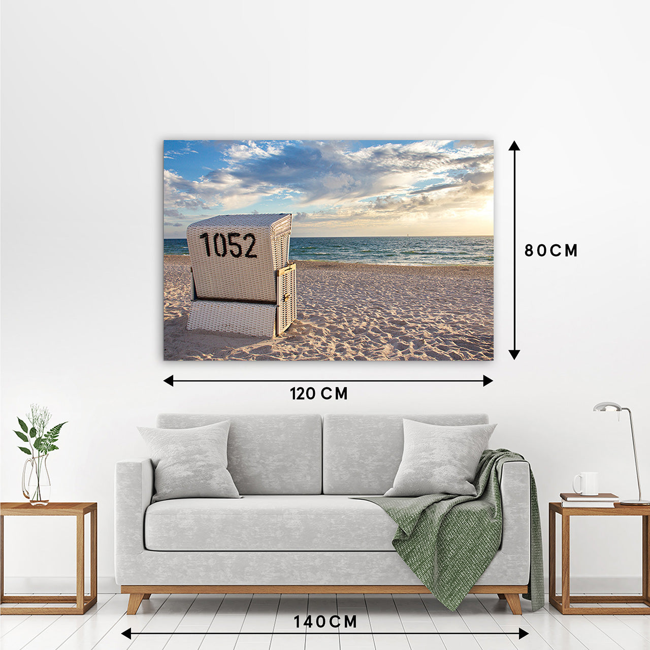 Canvas Print Strandkorb