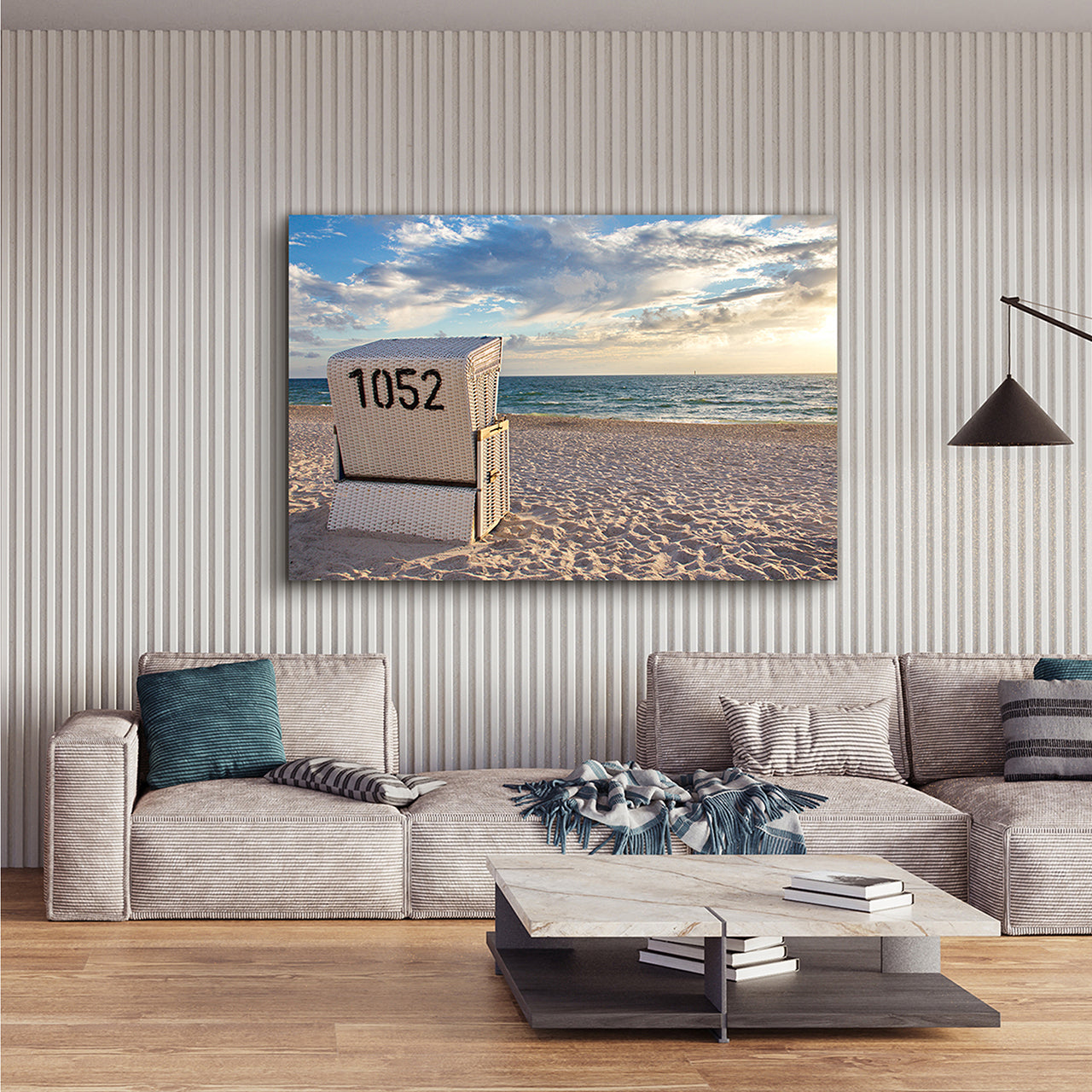 Canvas Print Strandkorb
