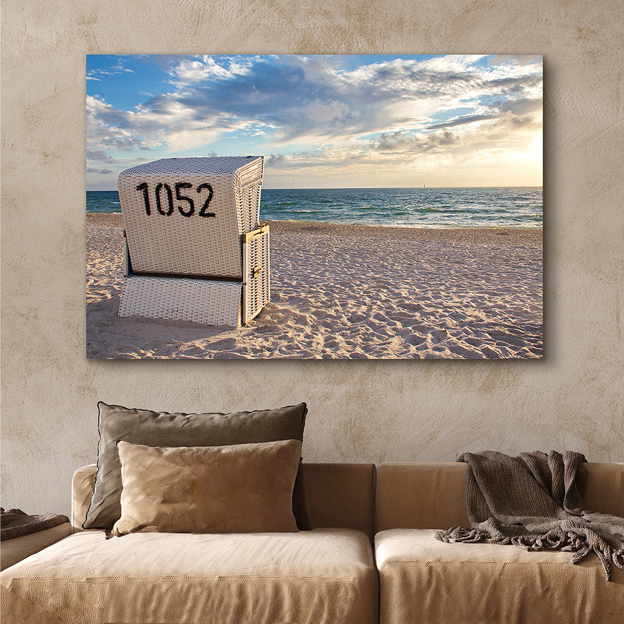 Canvas Print Strandkorb