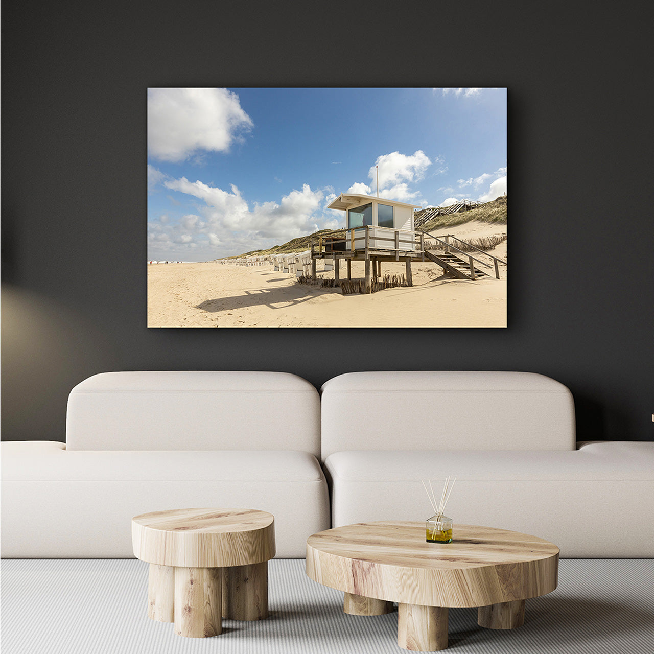 Canvas Print Strandhütte