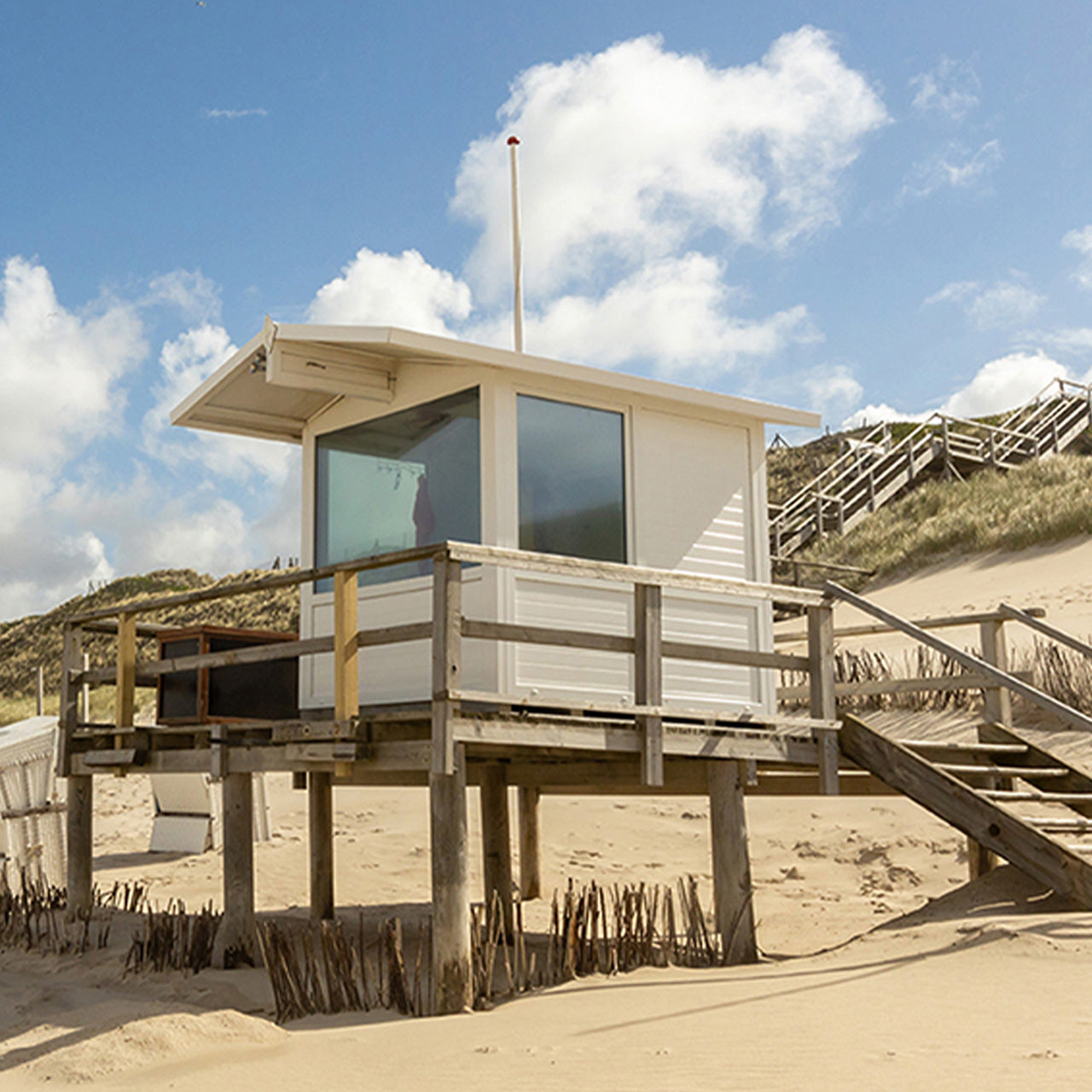 Canvas Print Strandhütte