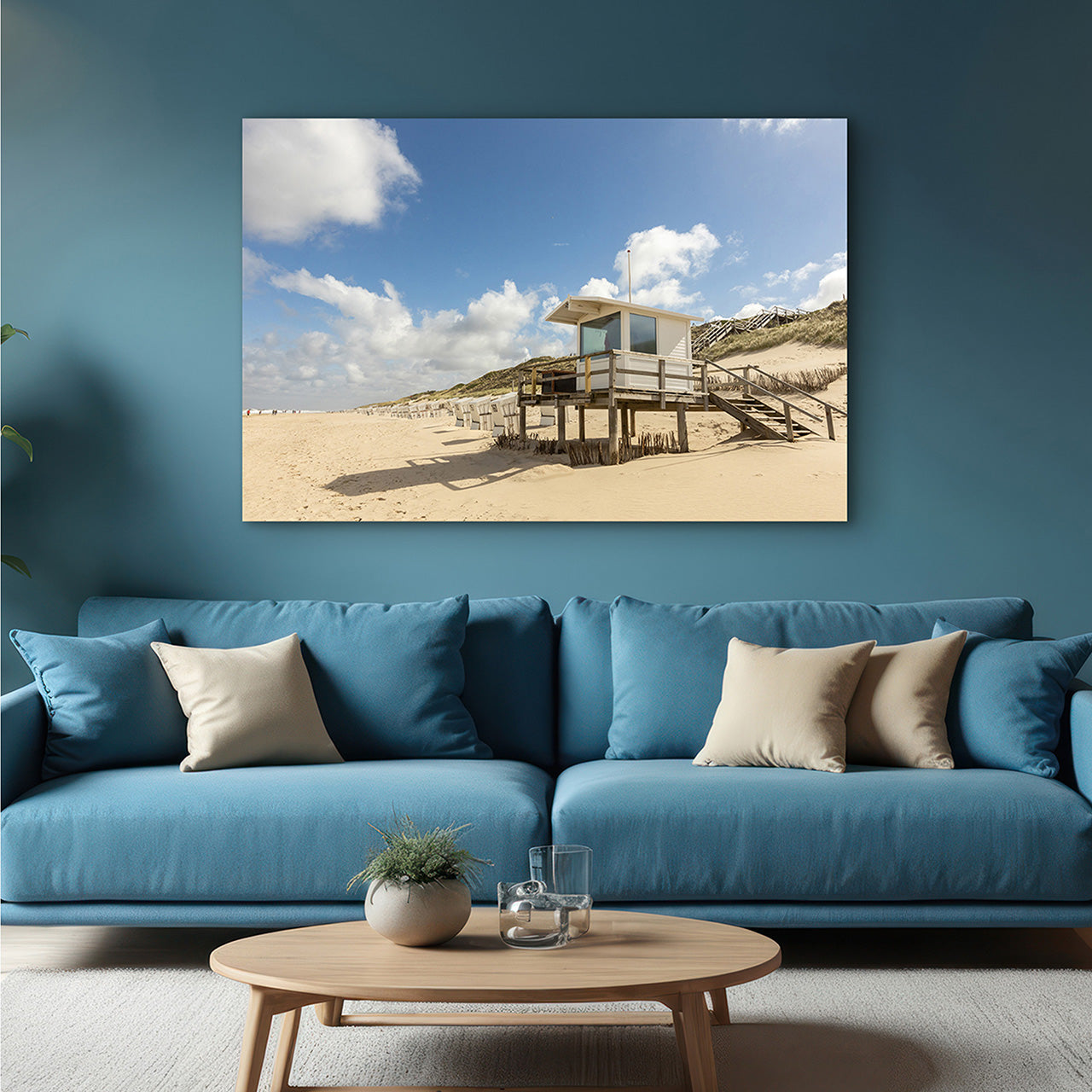 Canvas Print Strandhütte