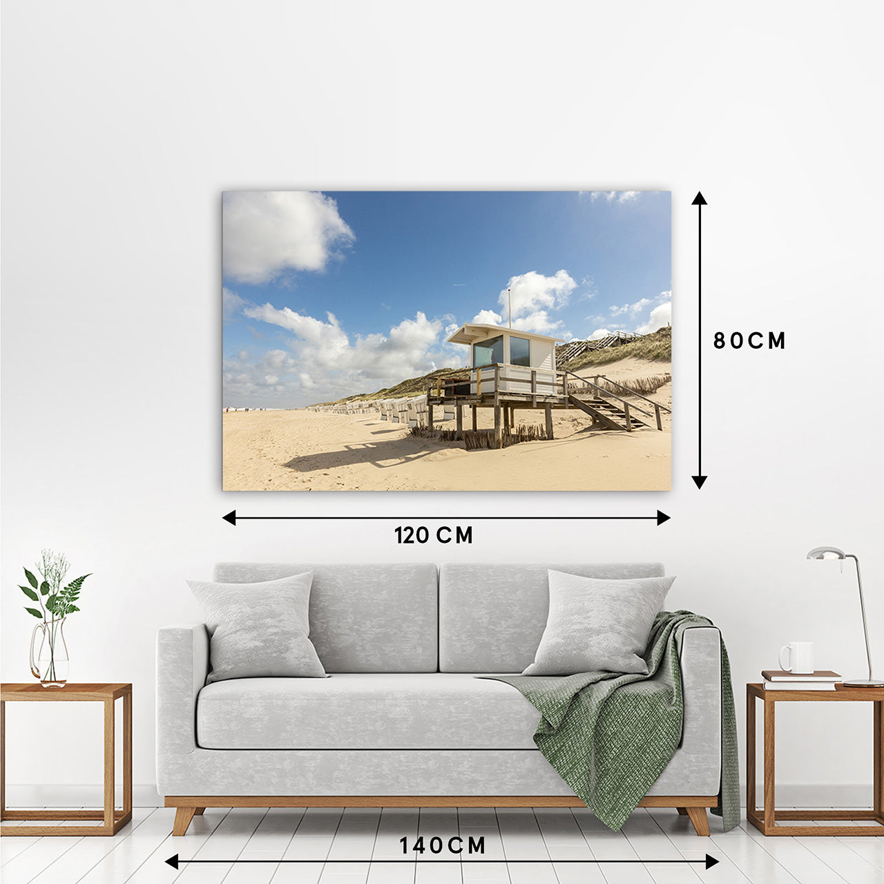 Canvas Print Strandhütte
