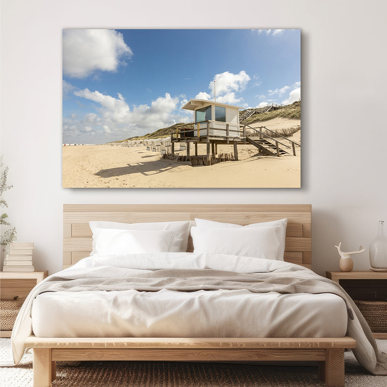 Canvas Print Strandhütte