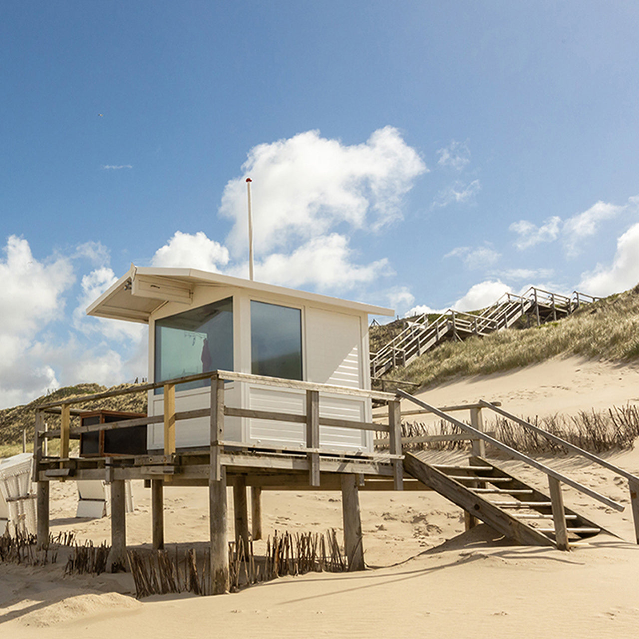 Canvas Print Strandhütte
