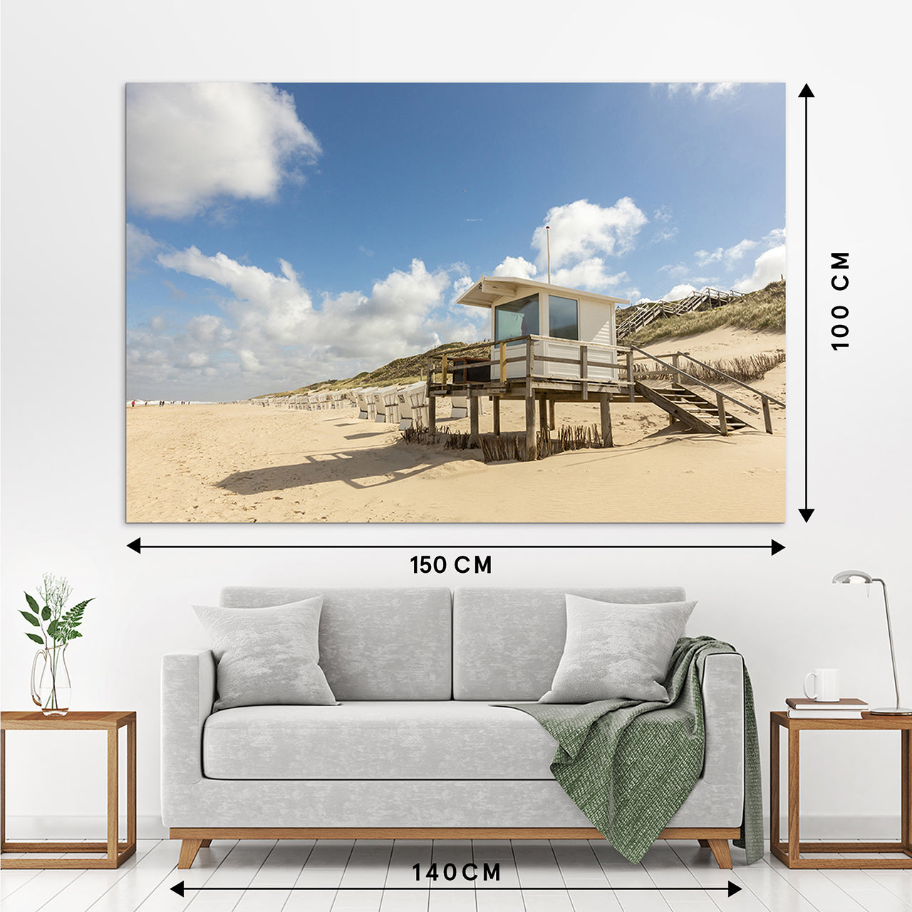 Canvas Print Strandhütte