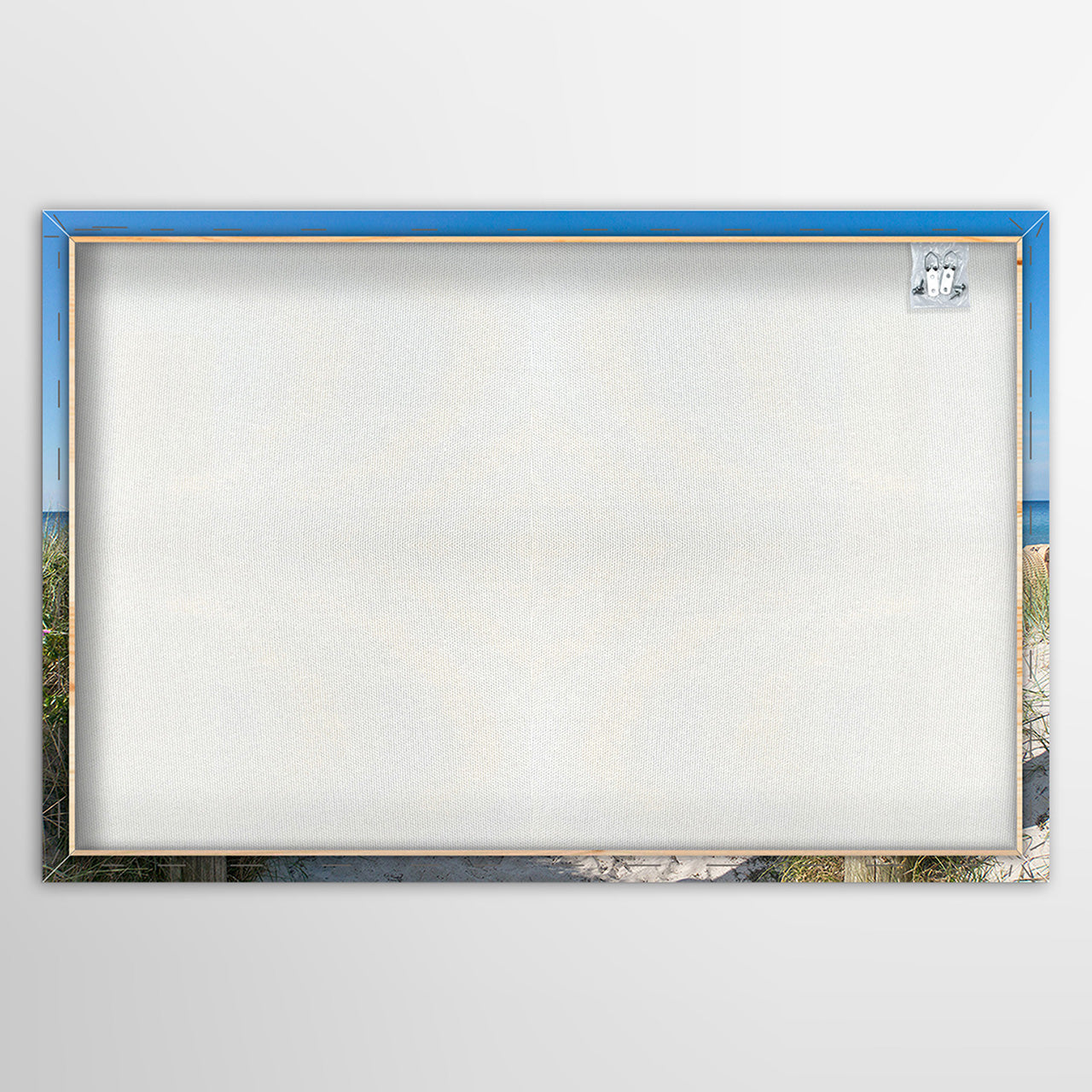 Canvas Print Strandkörbe Meerblick