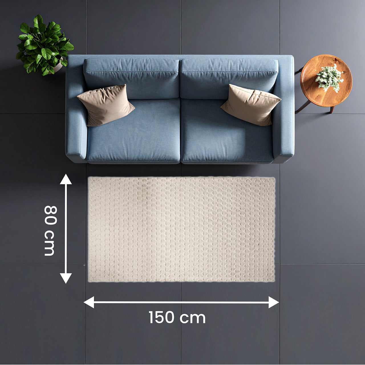 Tapis Fluffy Cube cappuccino