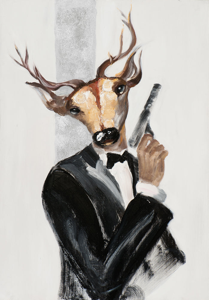 Gemälde 007 Hirsch