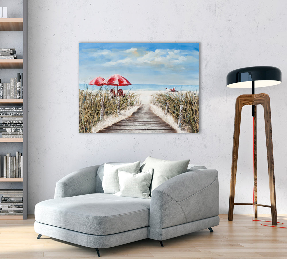 Painting Wooden Bridge to the Beach