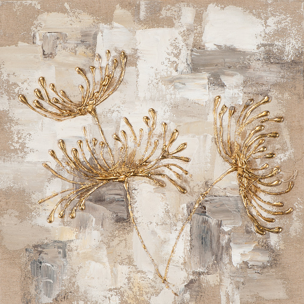 Gemälde Chrysanthemen in gold