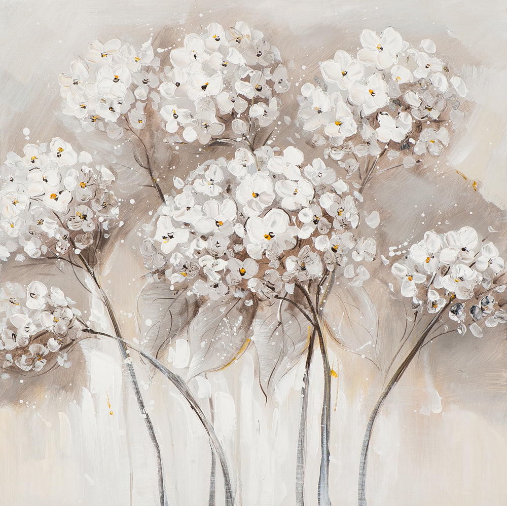 painting White Hydrangeas