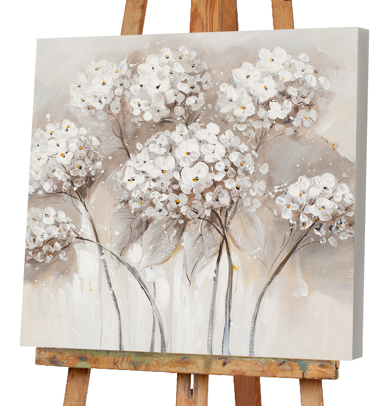 painting White Hydrangeas